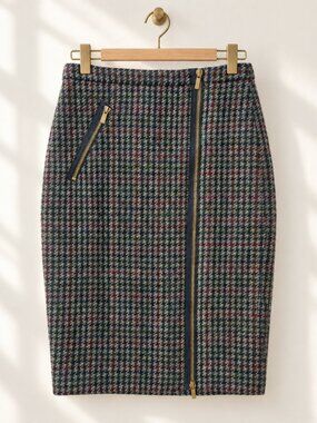 J.Crew, Pencil Skirt, Wool Plaid, Size 00